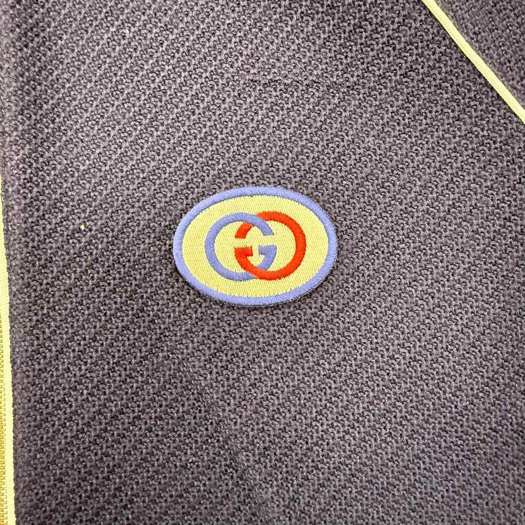 Gucci Zip Up "STRIPED LOGO" Navy Used Size XL