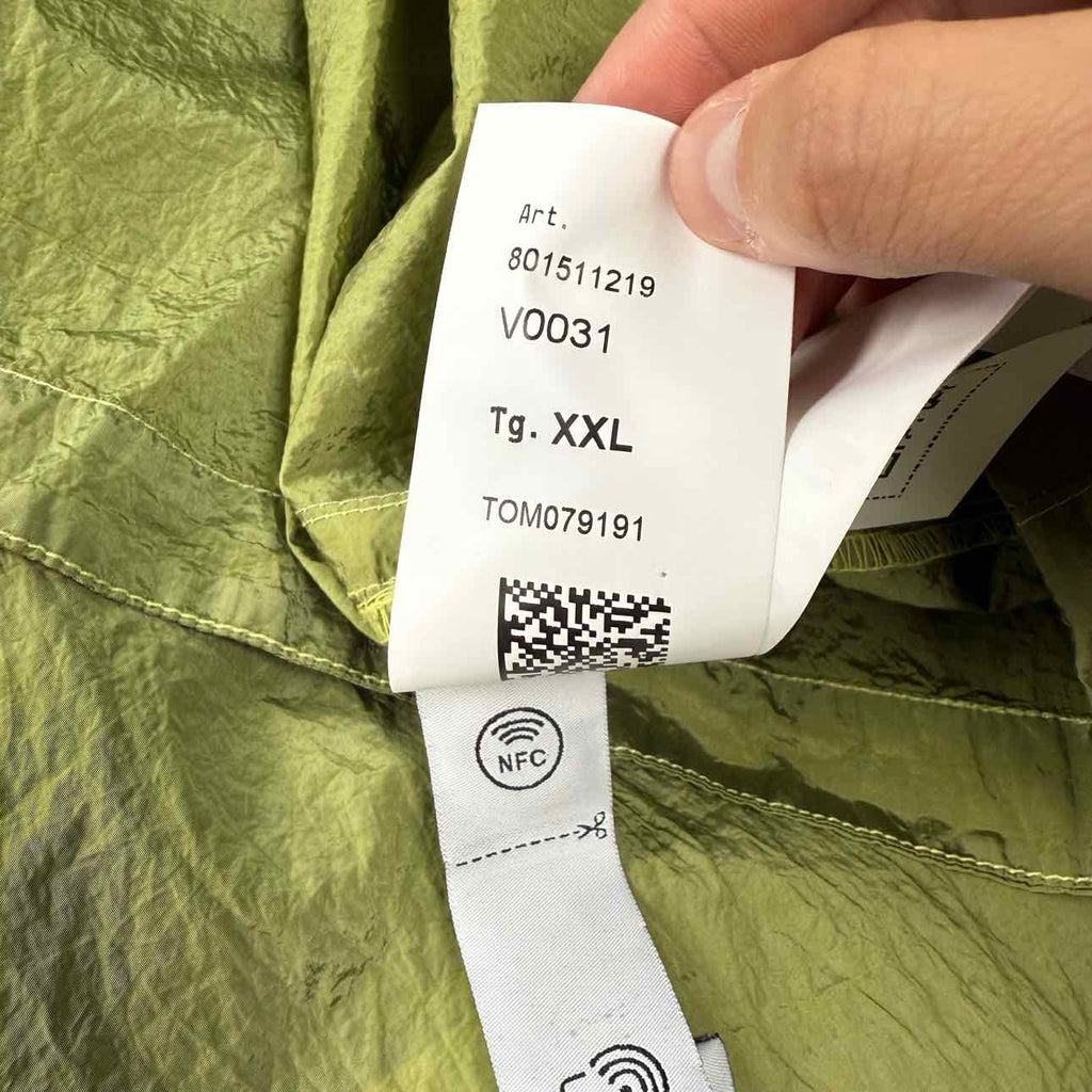 Stone Island Zip Up "NYLON" Green Used Size 2XL