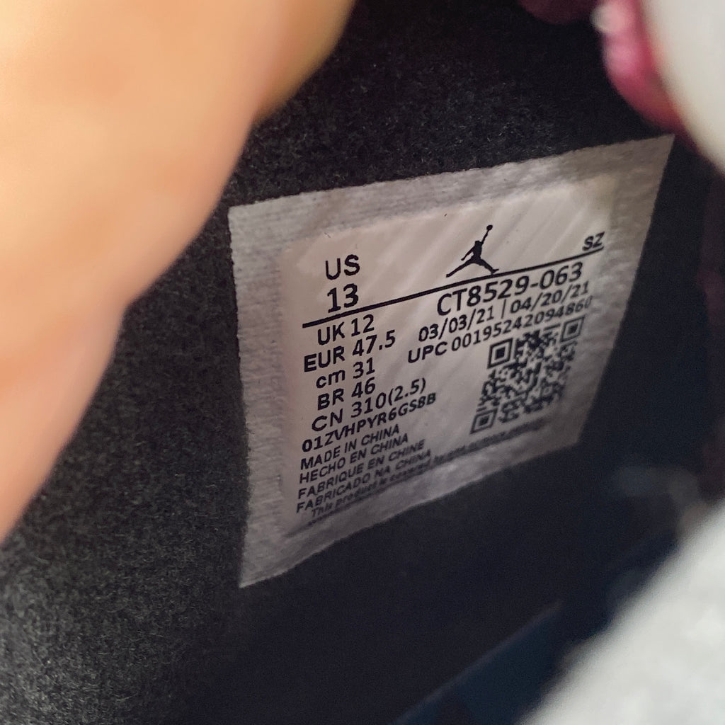 Air Jordan 6 Retro "Bordeaux" 2021 New Size 13
