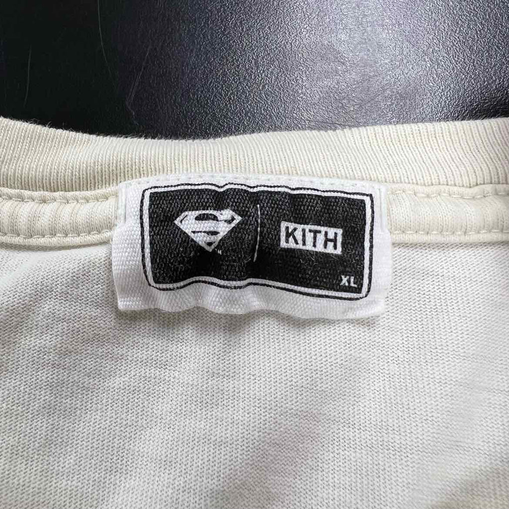 Kith T-Shirt "SUPERMAN NO1" Cream Used Size XL