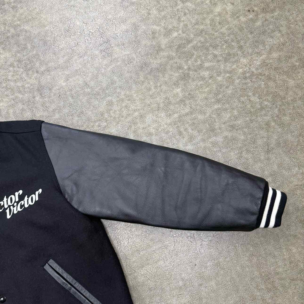 Human Made Varsity Jacket "VICTOR VICTOR" Black Used Size M