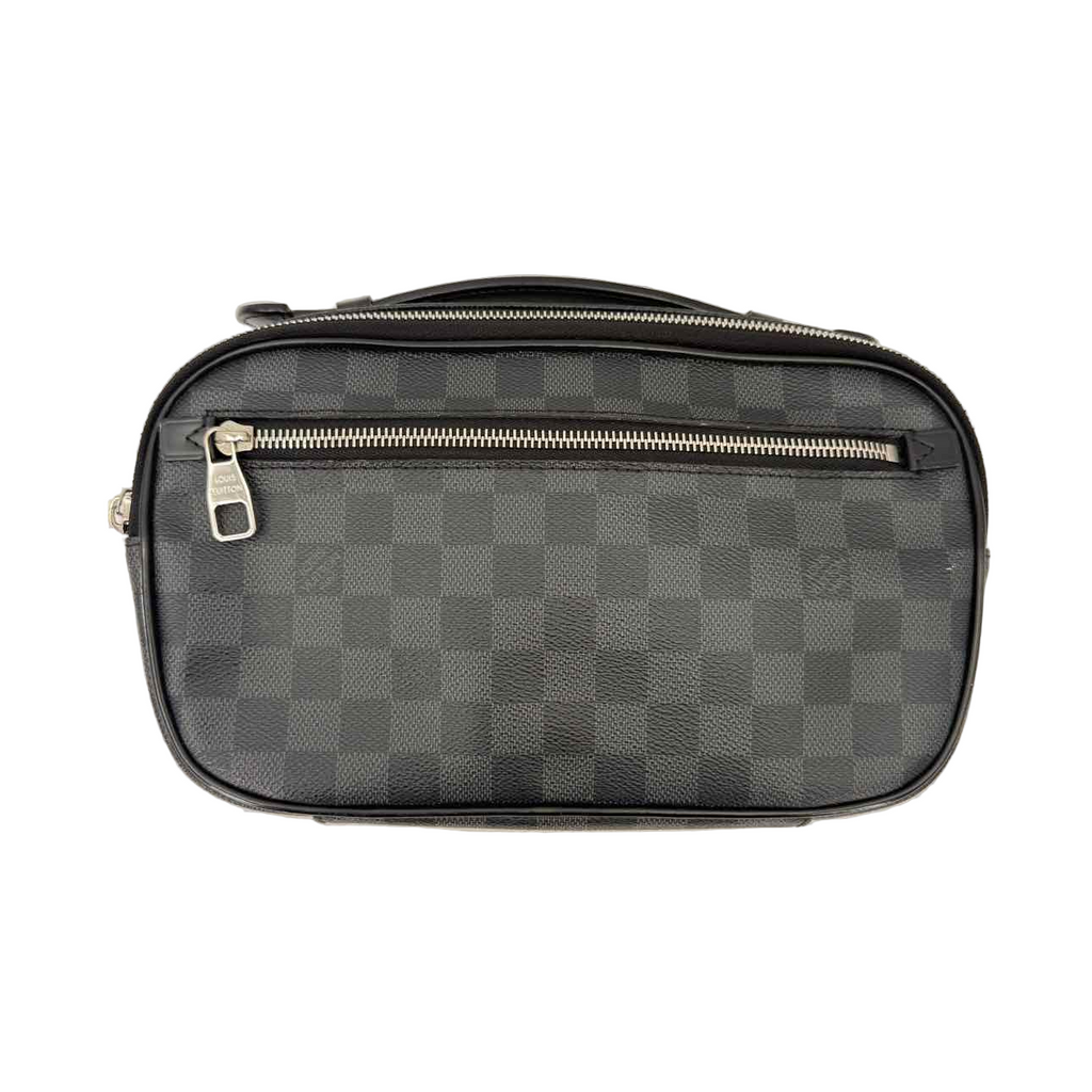 Louis Vuitton Crossbody "AMBLER DAMIER GRAPHITE" Used Black Size OS