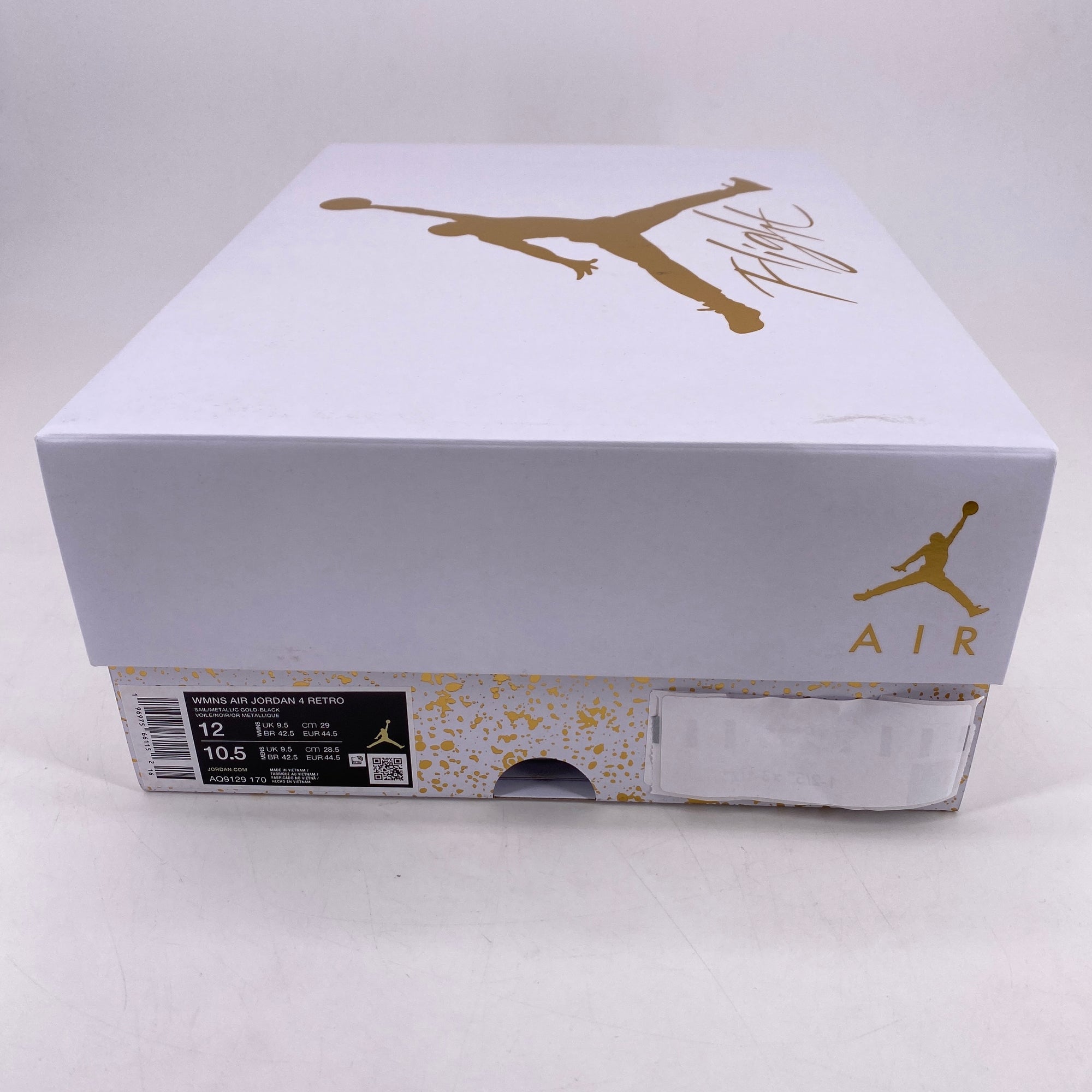 Air Jordan (W) 4 Retro &quot;Metallic Gold&quot; 2024 New Size 12W