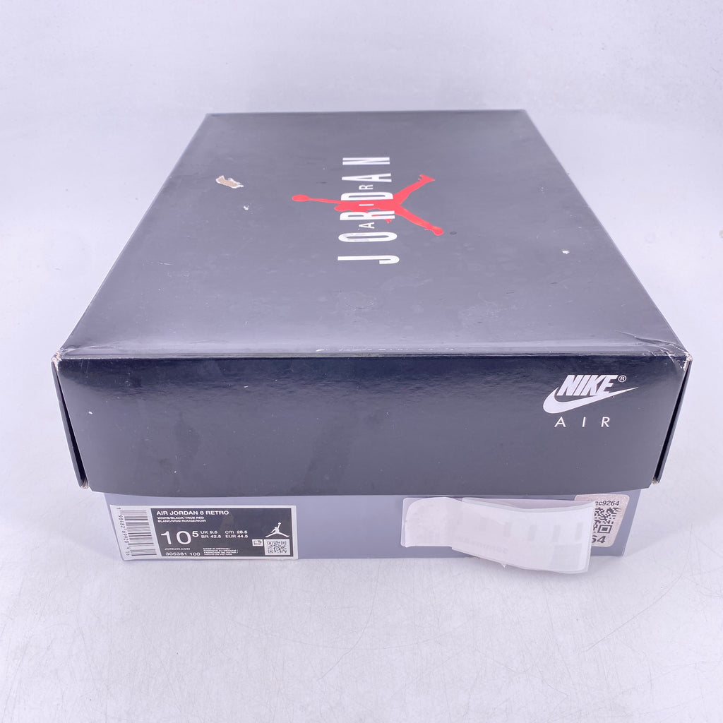 Air Jordan 8 Retro "White True Red" 2025 New Size 10.5