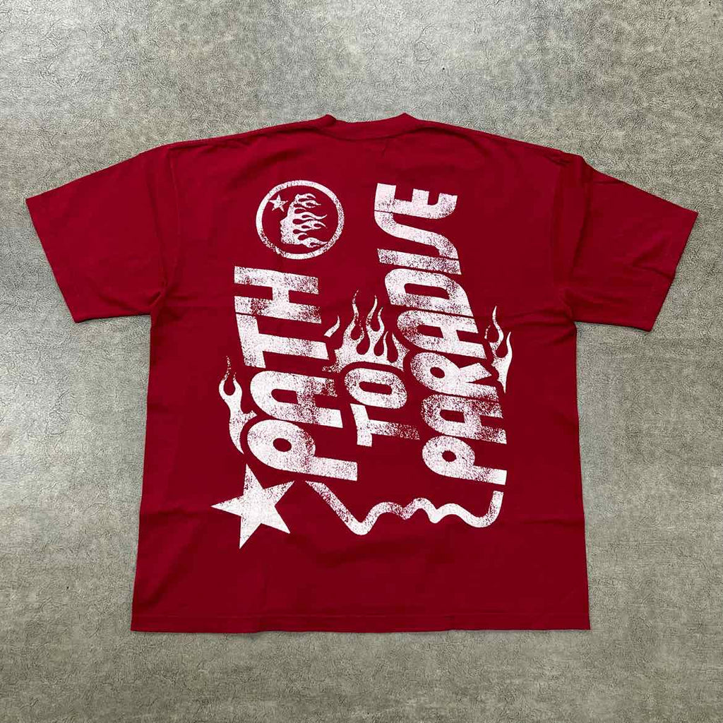 Hellstar T-Shirt "PATH TO PARADISE" Red Used Size 2XL