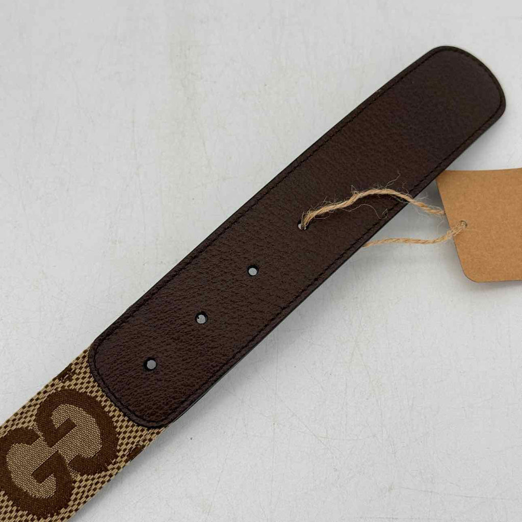 Gucci Belt "MONOGRAM" Used Brown Size 40