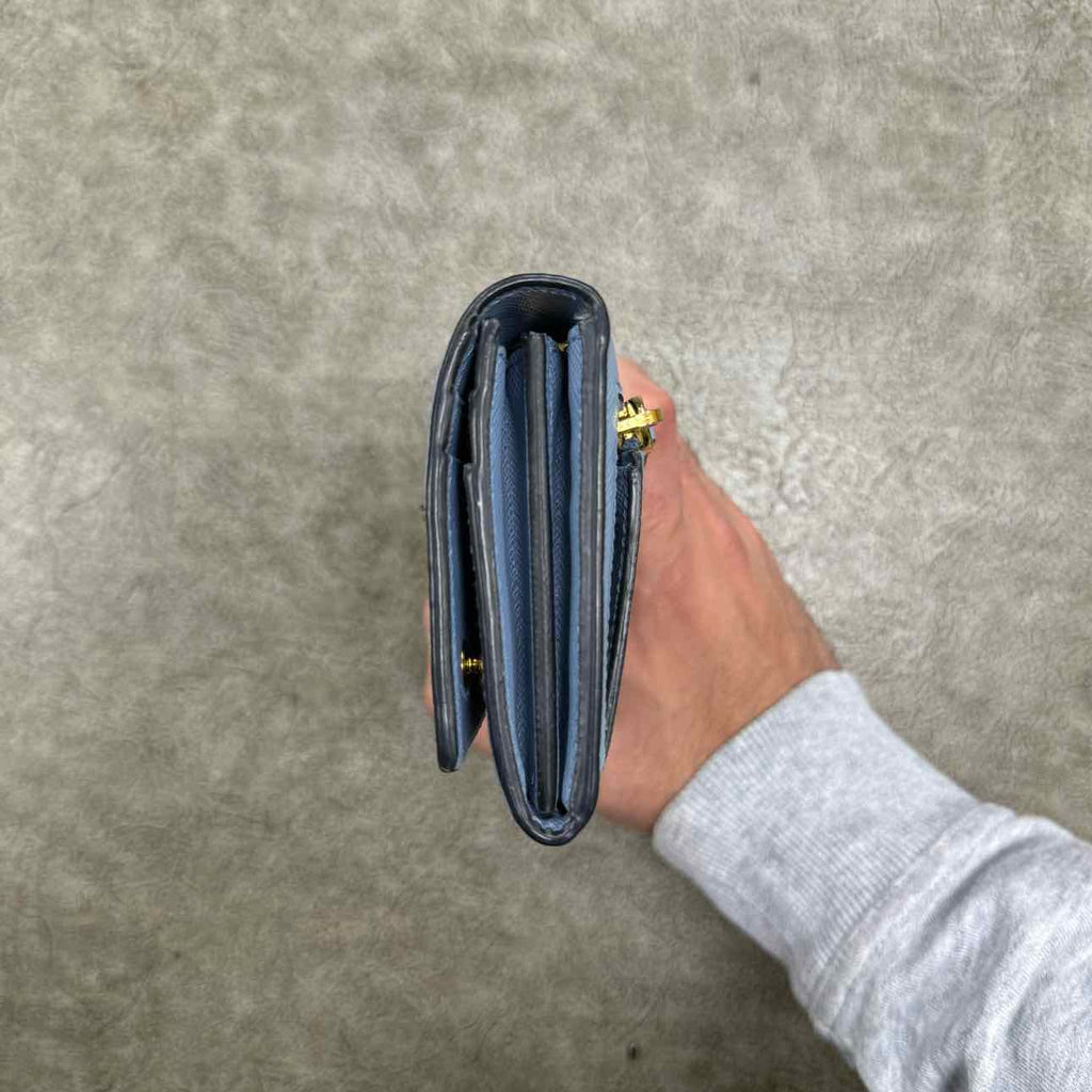 Prada Wallet Used Blue