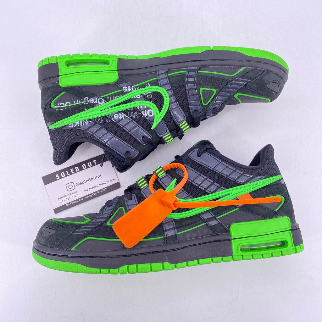 Nike Air Rubber Dunk / OW "Green Strike" 2020 Used Size 9.5
