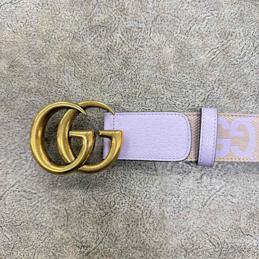 Gucci (W) Belt "GG GOLD BUCKLE" New Purple Size 34
