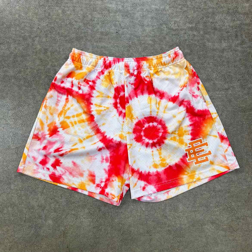 Eric Emanuel Mesh Shorts "TIE DYE" Multi-Color Used Size 2XL