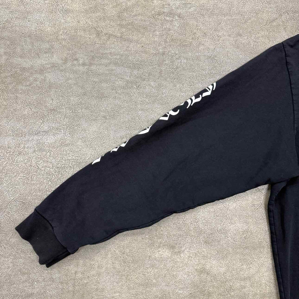 Chrome Hearts Zip Up "VERTICAL LOGO" Black Used Size 2XL