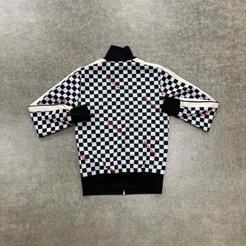 Palm Angels Track Jacket "CHECKER" Black Used Size XS