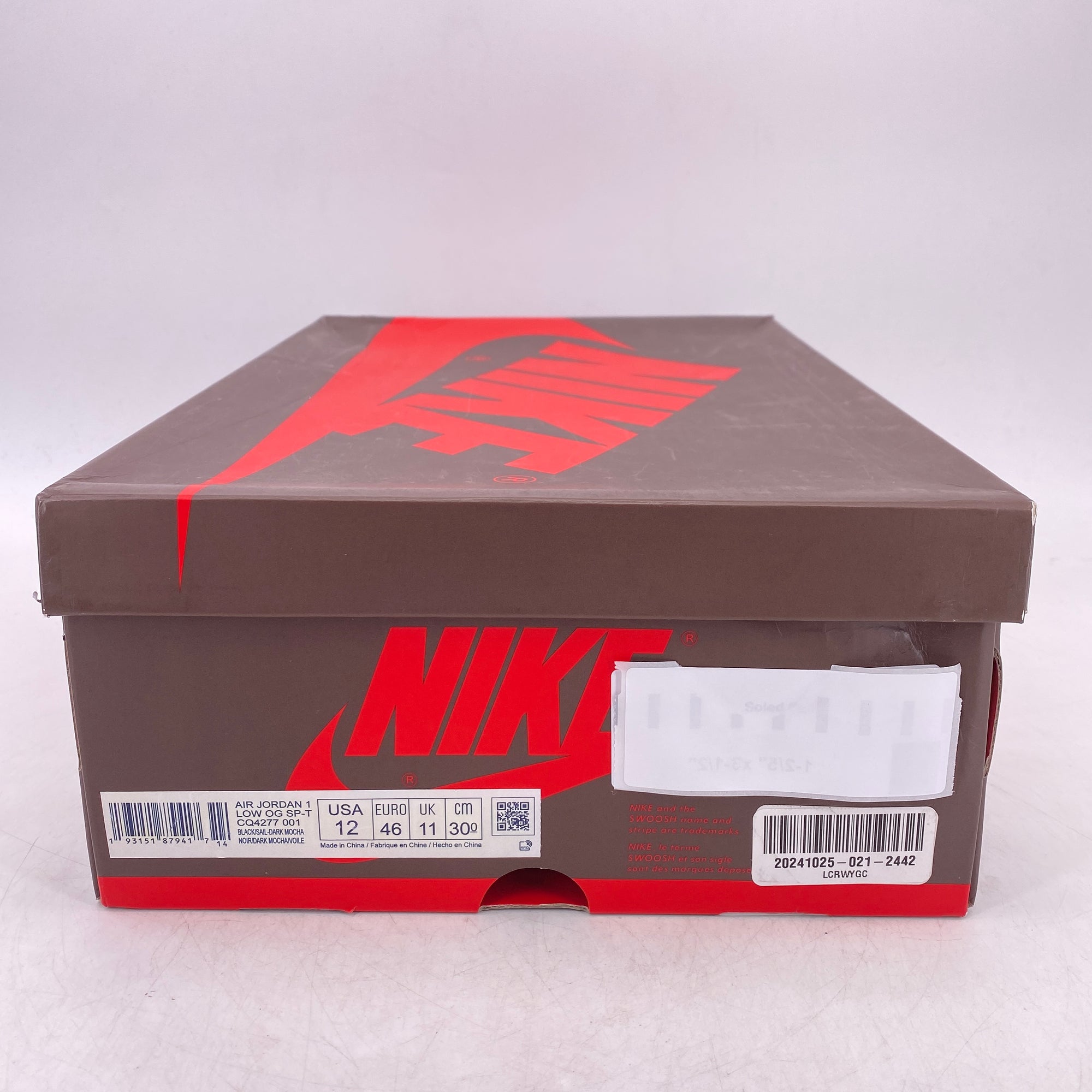 Air Jordan 1 Retro Low &quot;Travis Scott Mocha&quot; 2019 Used Size 12
