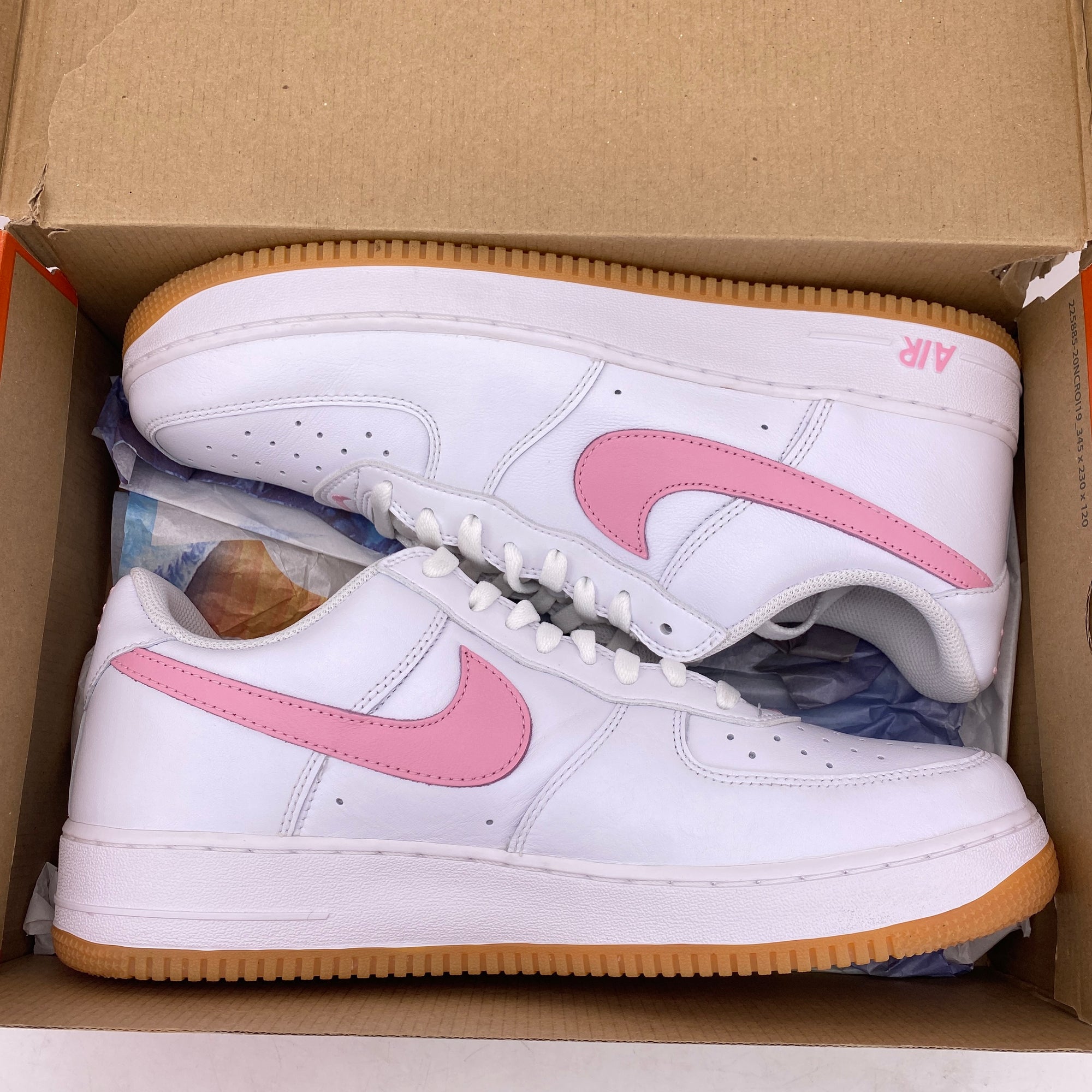 Nike Air Force 1 Low &quot;Pink Gum&quot; 2022 Used Size 13