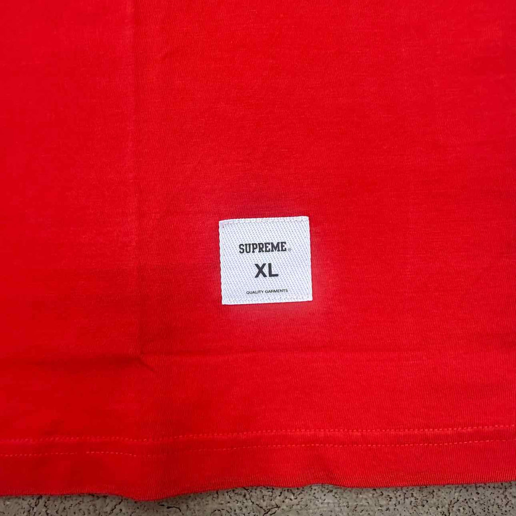 Supreme T-Shirt "INTARSIA SCRIPT" Red New Size XL