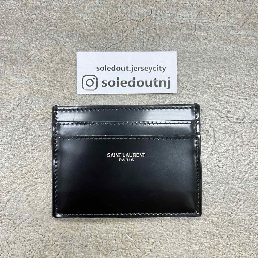 Saint Laurent Card Holder "LEATHER" New Black Size OS
