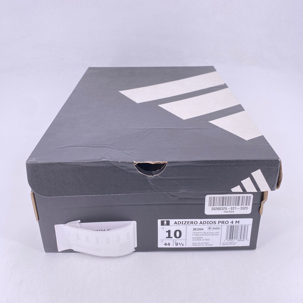 Adidas Adizero Adios Pro 4 M "WHITE BLACK RED" 2024 New Size 10