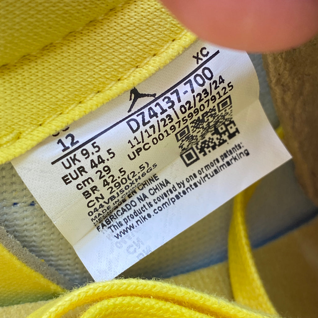 Air Jordan (W) 1 Low "Canary" 2024 New Size 12W