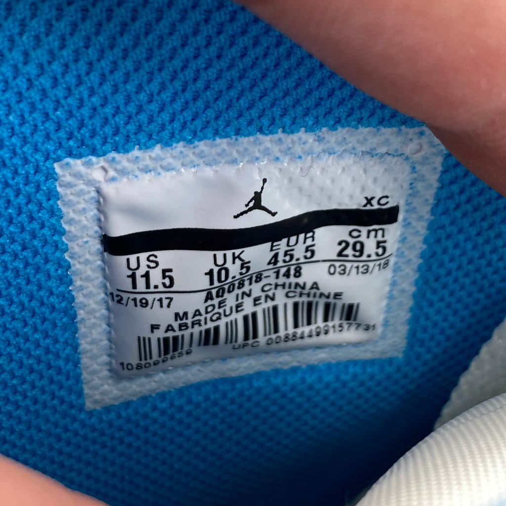 Air Jordan 1 Retro High OG "Off White Unc" 2018 Used Size 11.5