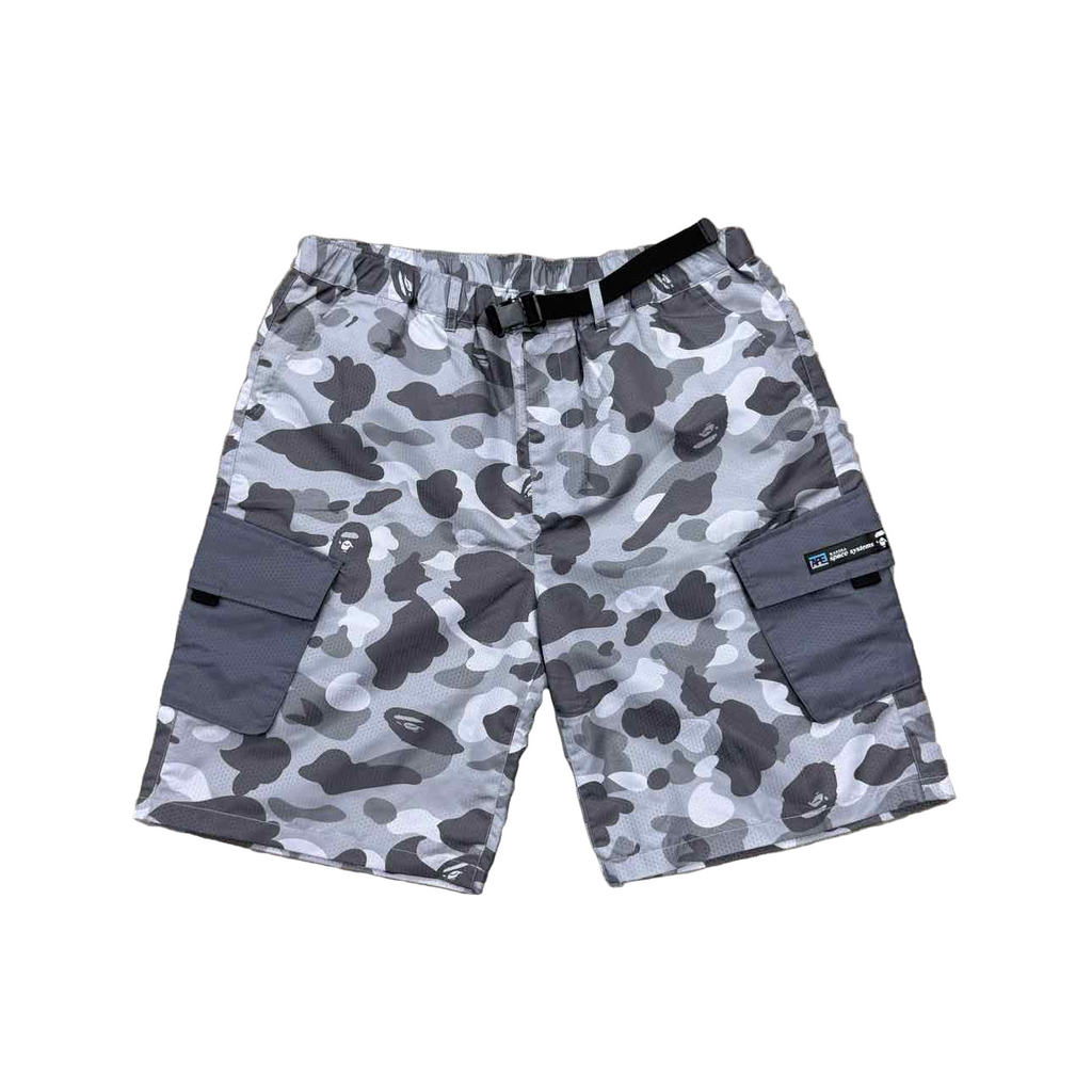 Bape Shorts "SPACE SYSTEMS" Grey Camo New Size XL