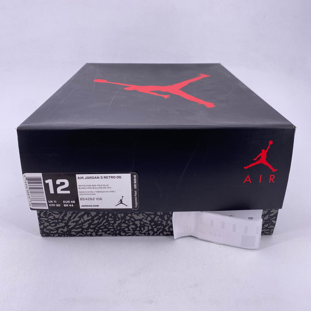 Air Jordan 3 Retro "True Blue" 2016 Used Size 12