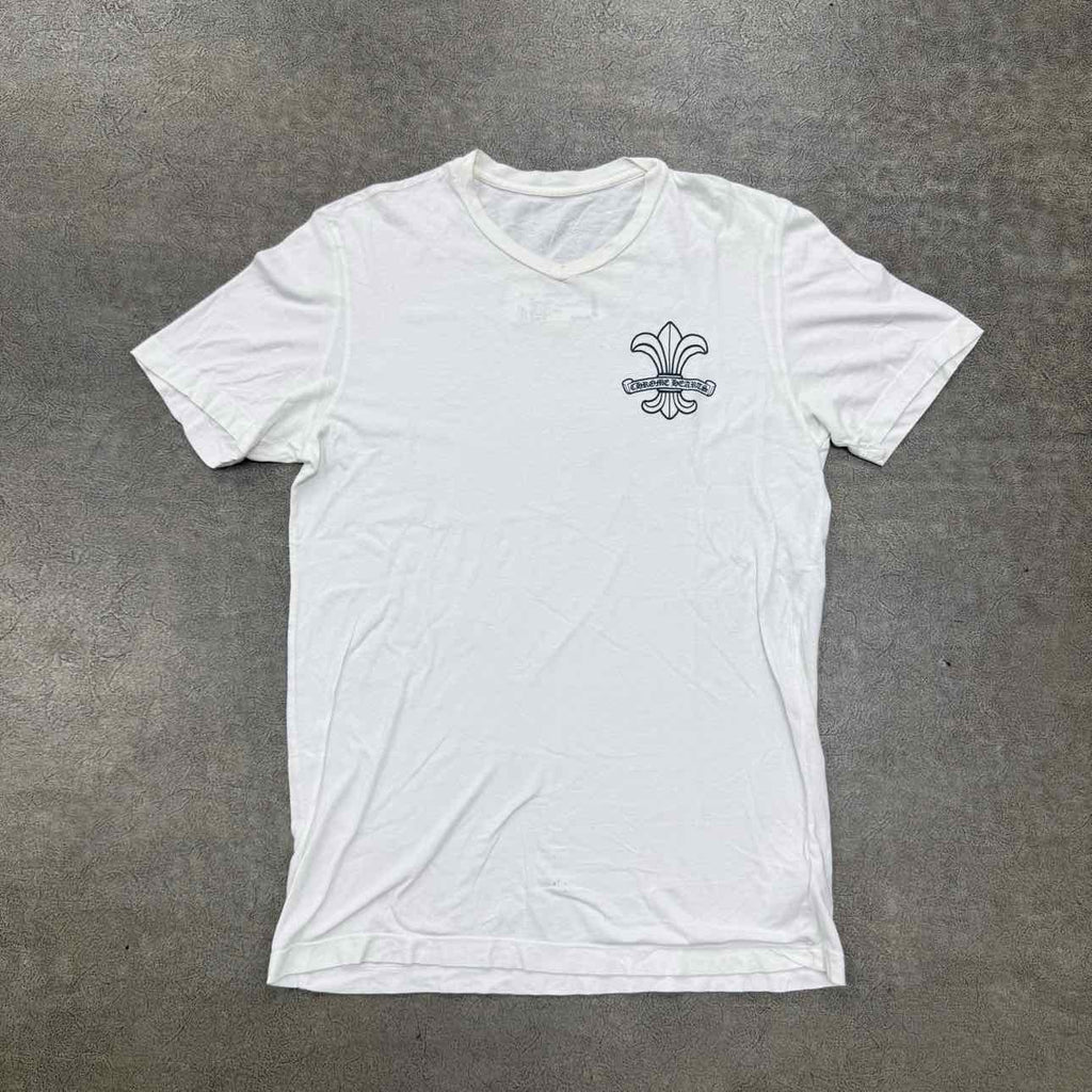 Chrome Hearts T-Shirt "FLEUR" White Used Size S