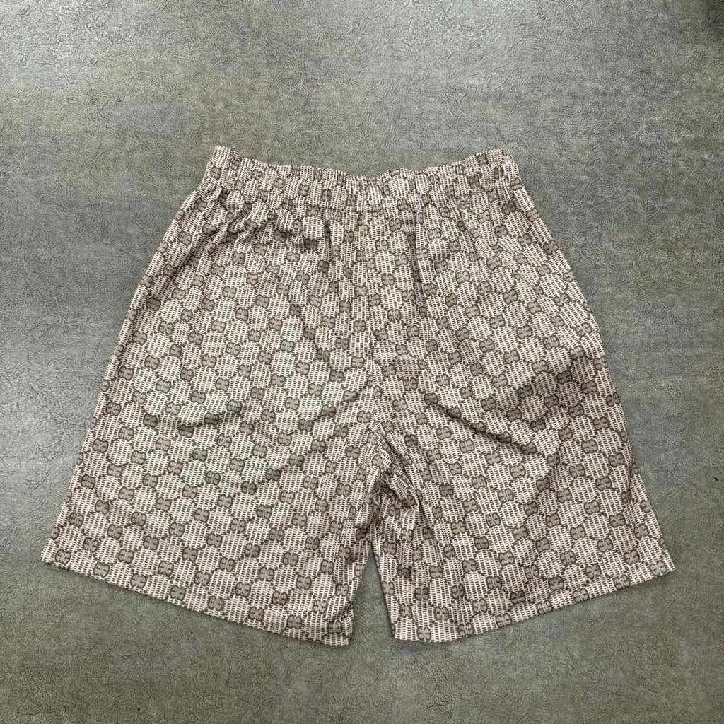 Eric Emanuel Mesh Shorts "EE MONO BAGGY" Beige New Size XL