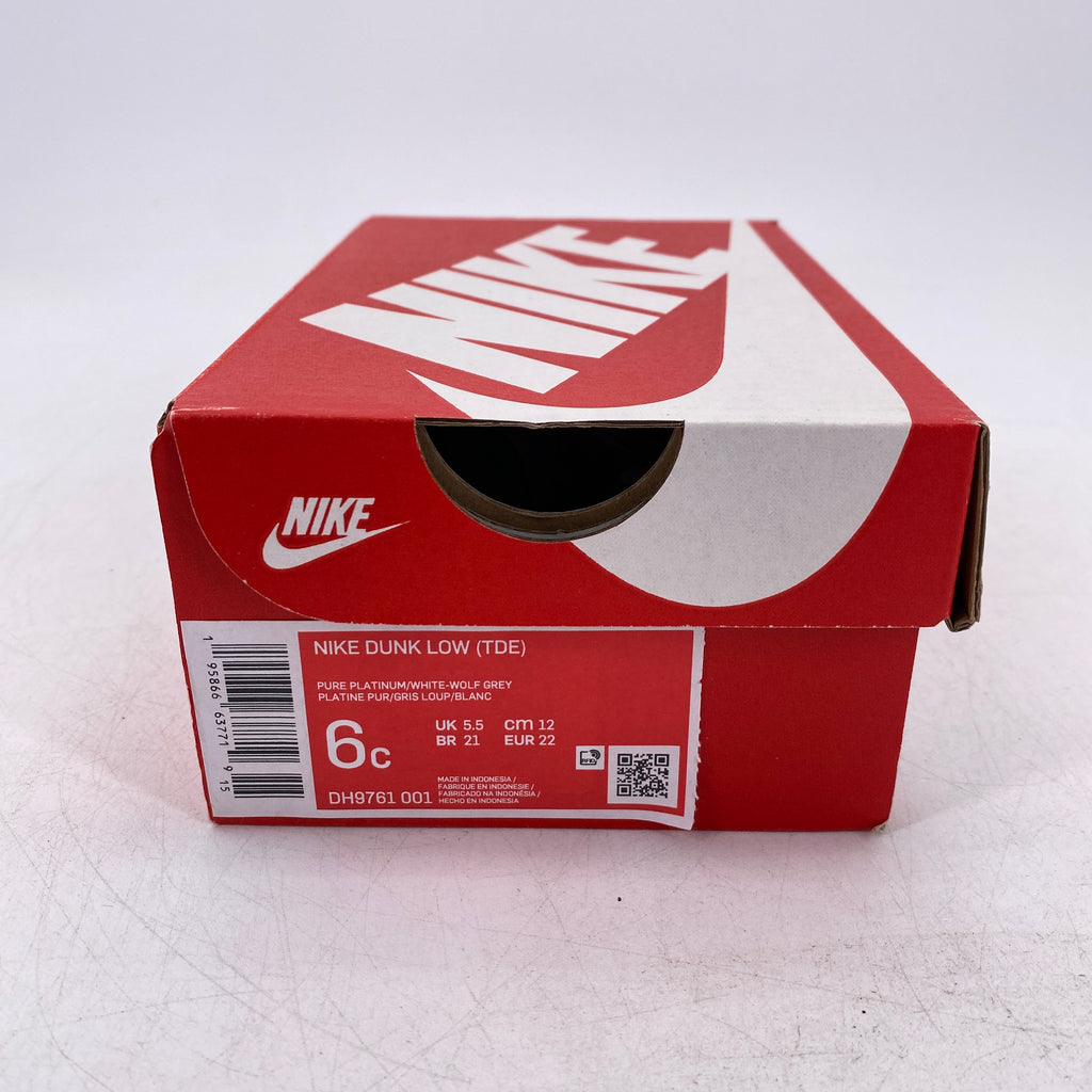 Nike (TD) Dunk Low "Two Tone Grey" 2022 New Size 6C