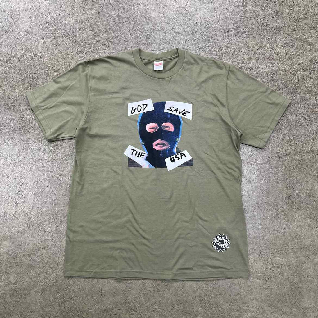 Supreme T-Shirt "GOD SAVE US" Olive New Size L
