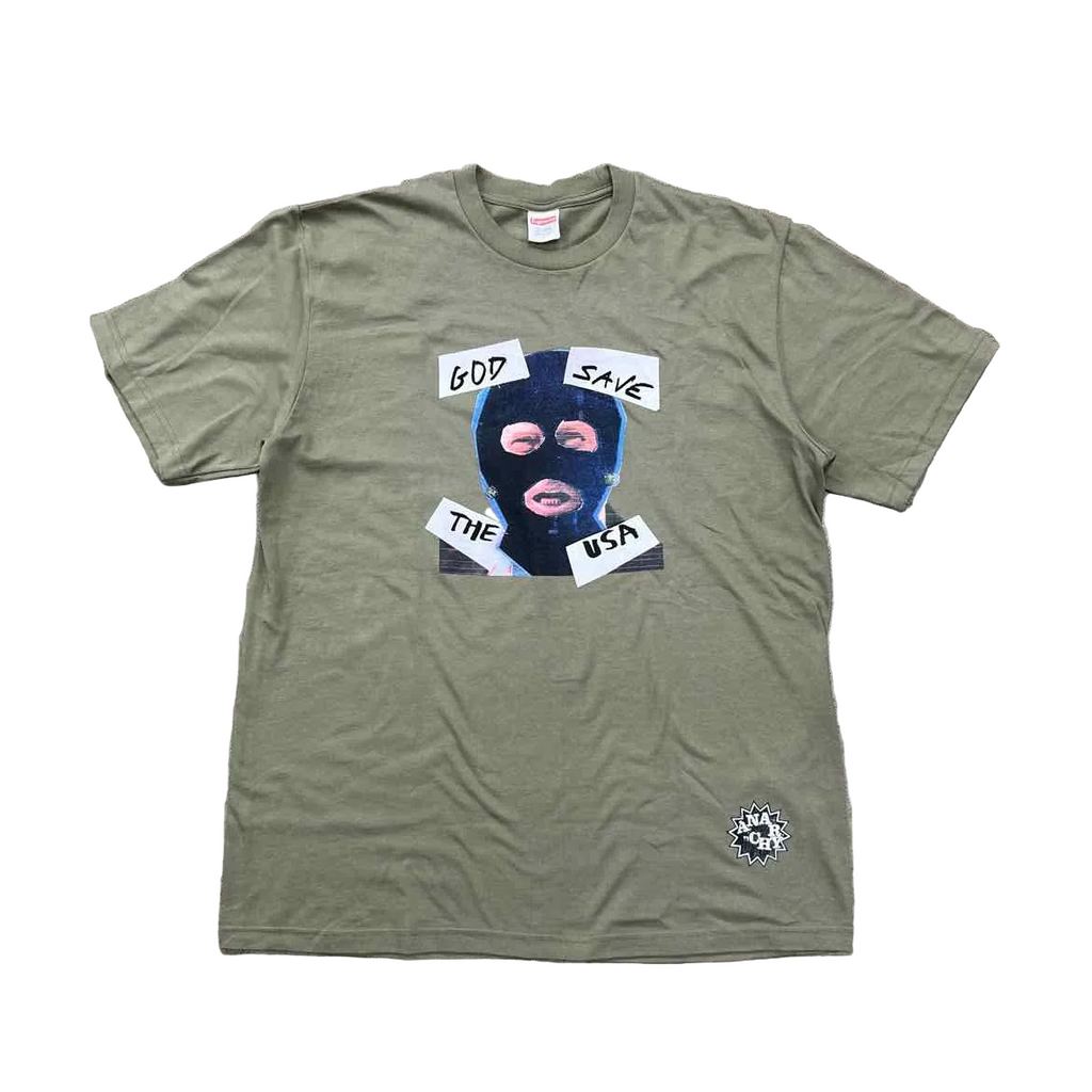Supreme T-Shirt "GOD SAVE US" Olive New Size L