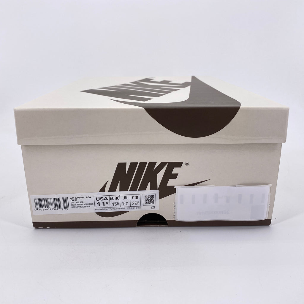 Air Jordan 1 Low OG SP "Travis Scott Medium Olive" 2024 New Size 11.5