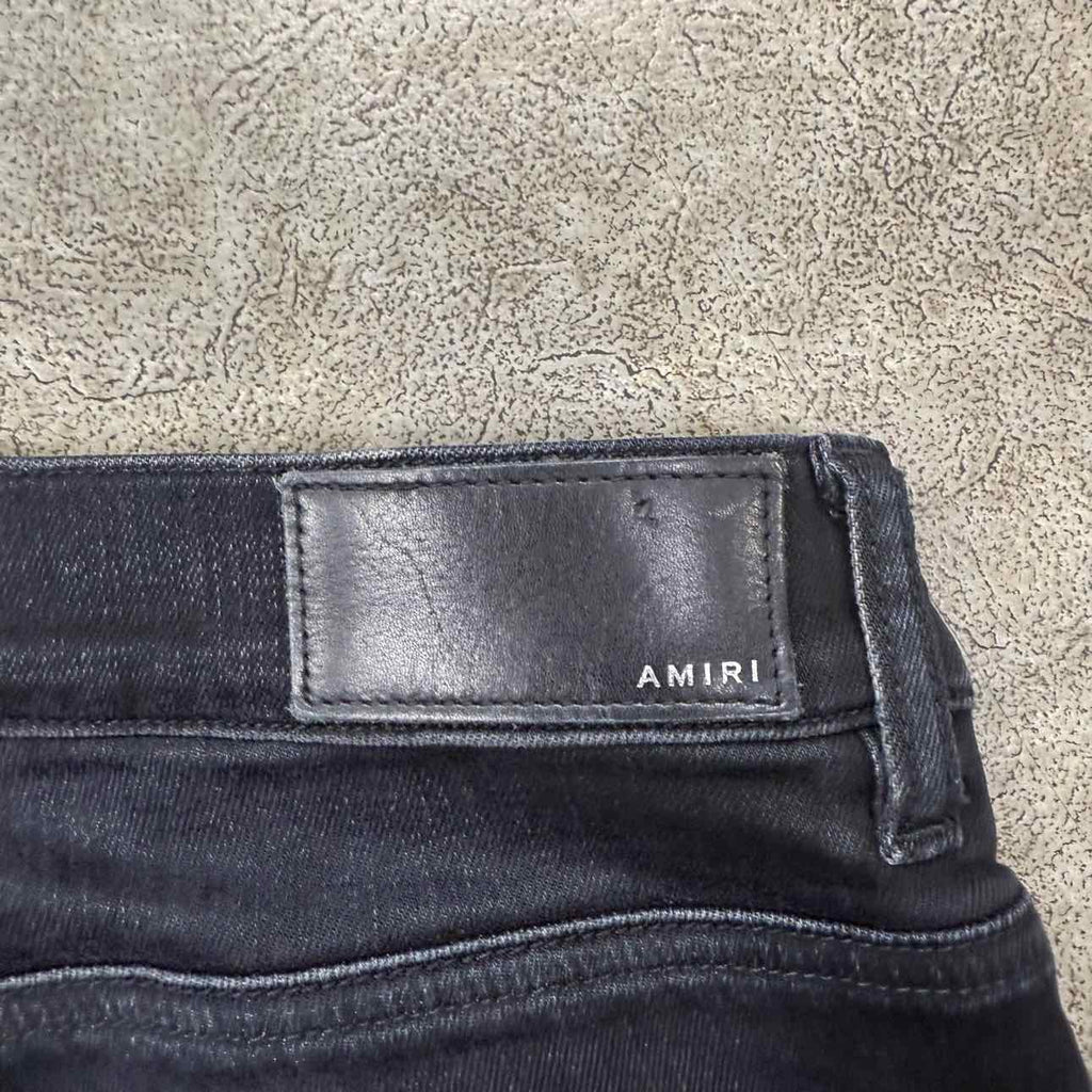 Amiri Jeans "DISTRESSED LOGO" Black Used Size 32