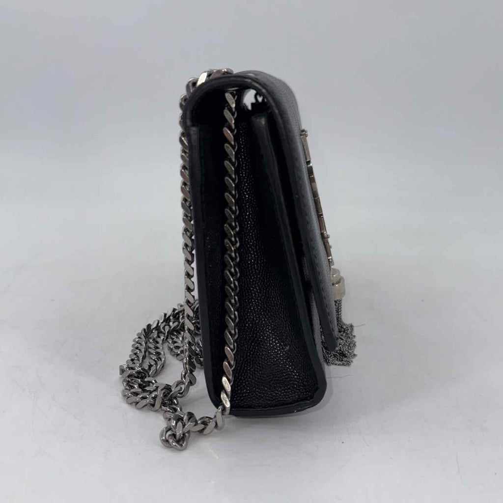 YSL Shoulder Bag "KATE TASSEL" Used Black