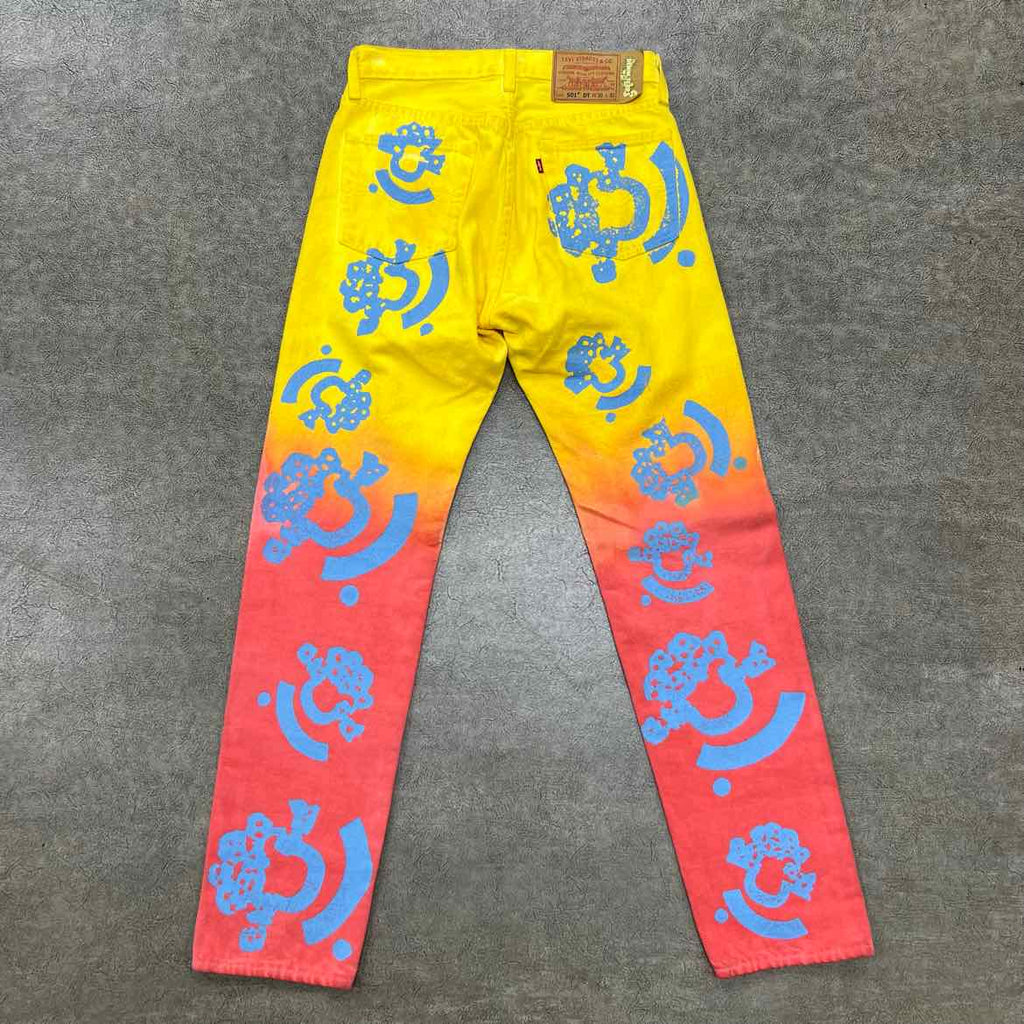 Denim Tears Jeans "GRADIENT" Yellow Used Size 30