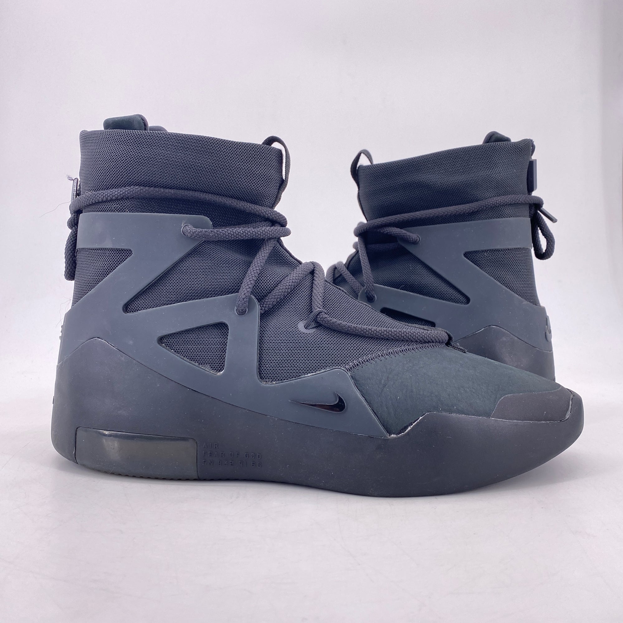 Nike Air Fear of God 1 &quot;Triple Black&quot; 2020 Used Size 10