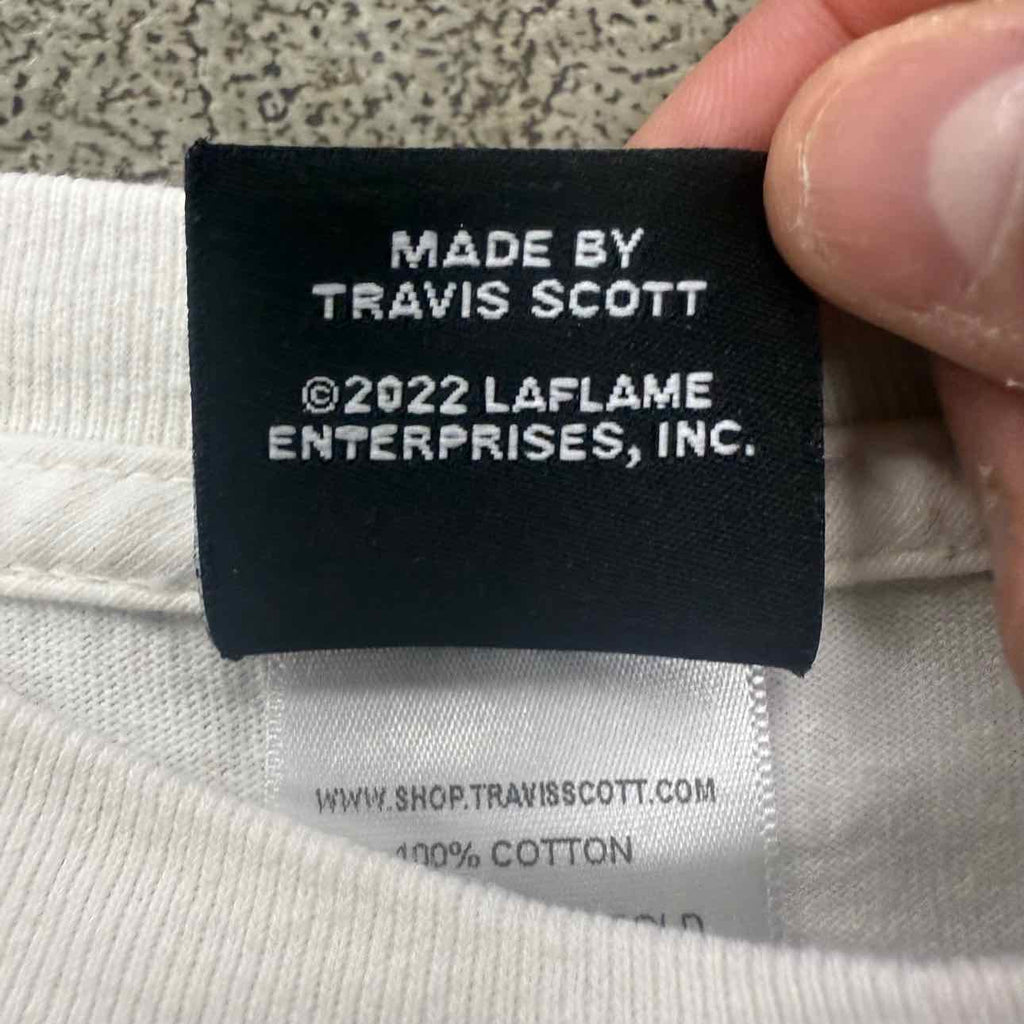 Travis Scott T-Shirt "ARTIFACTS" White Used Size S