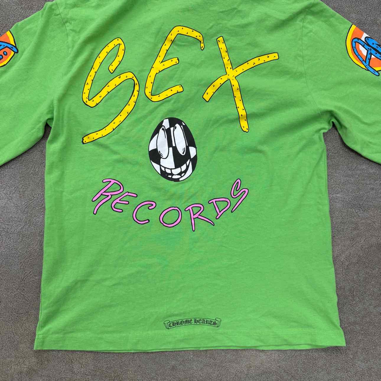 Chrome Hearts Long Sleeve &quot;SEX RECORDS&quot; Neon Used Size M