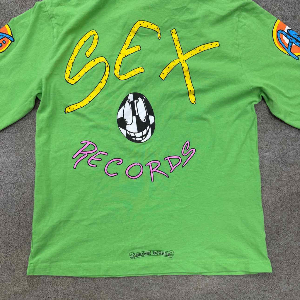 Chrome Hearts Long Sleeve "SEX RECORDS" Neon Used Size M