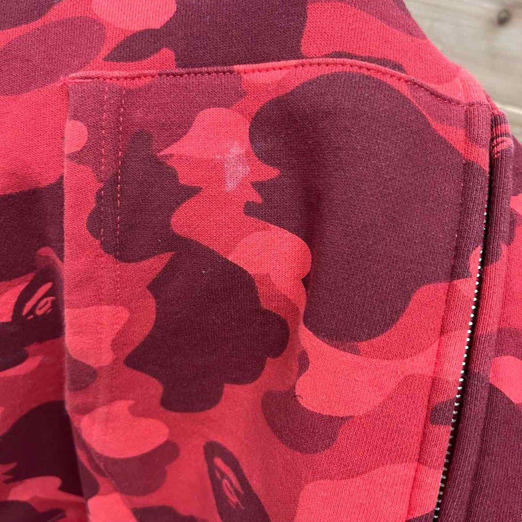 Bape Zip Up "PONR" Red Used Size 2XL