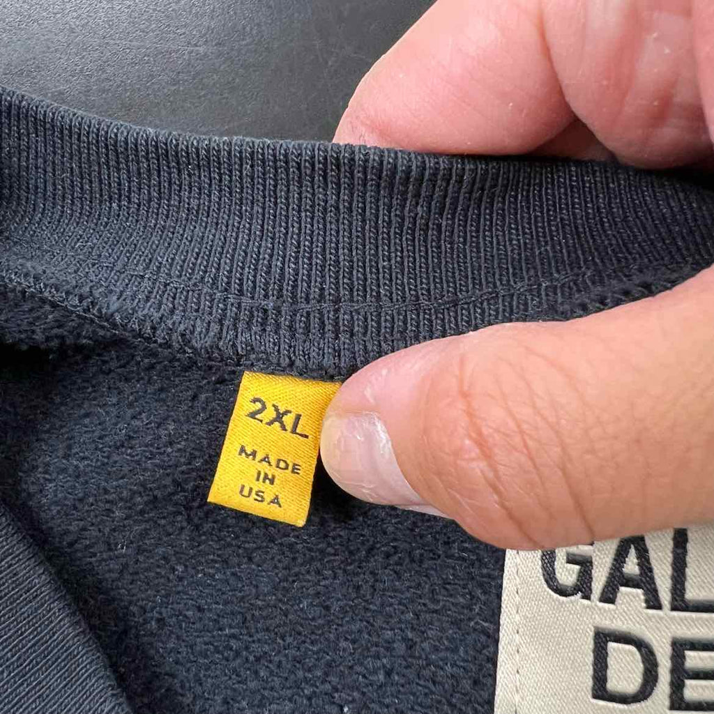 Gallery DEPT. Crewneck Sweater "FRENCH SOUVENIR" Black Used Size 2XL