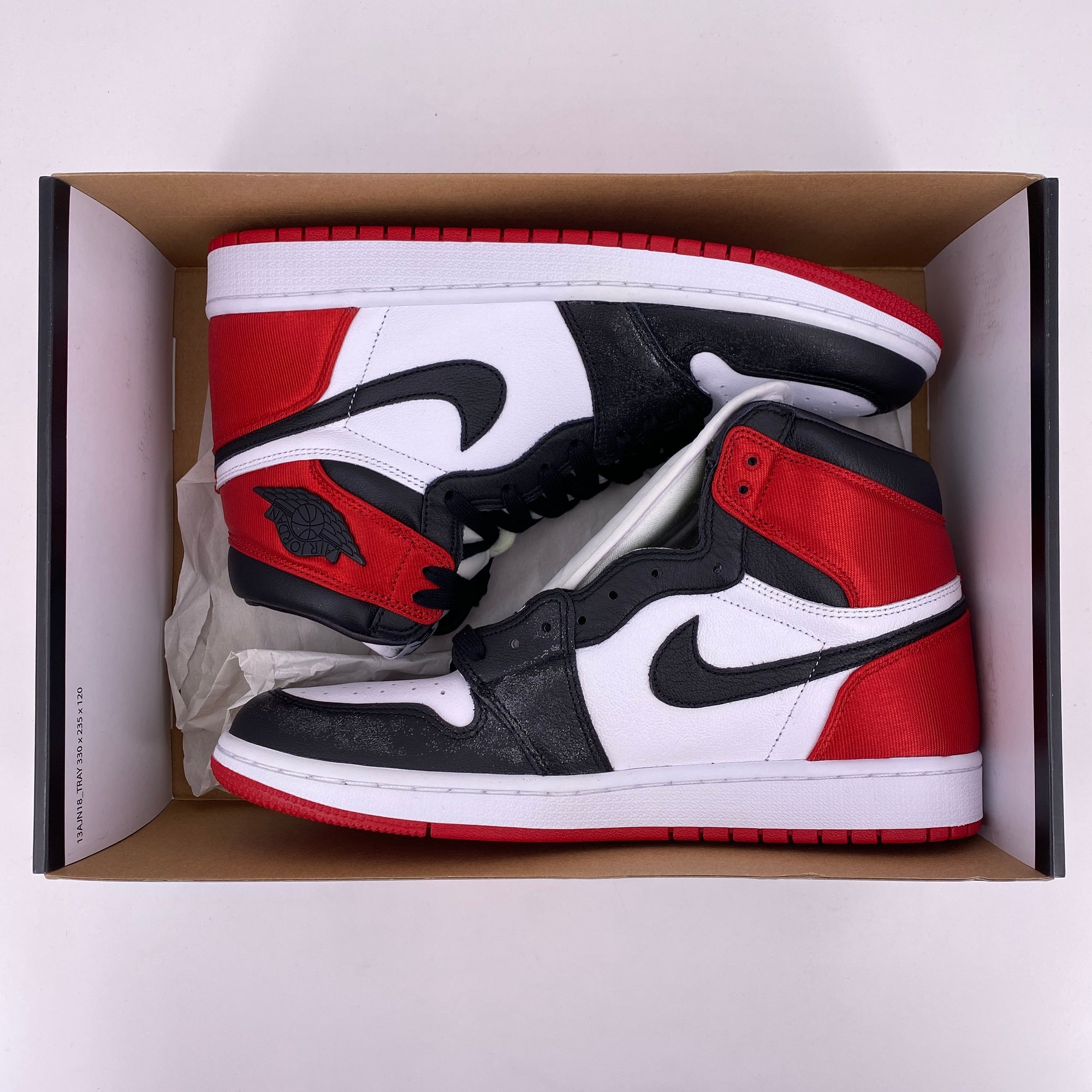 Air Jordan (W) 1 Retro High OG &quot;Satin Black Toe&quot; 2019 New Size 11W