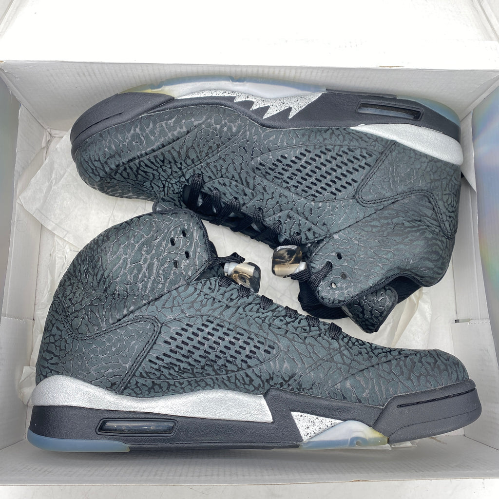 Air Jordan 5 Retro "3Lab5 Black Silver" 2014 Used Size 12