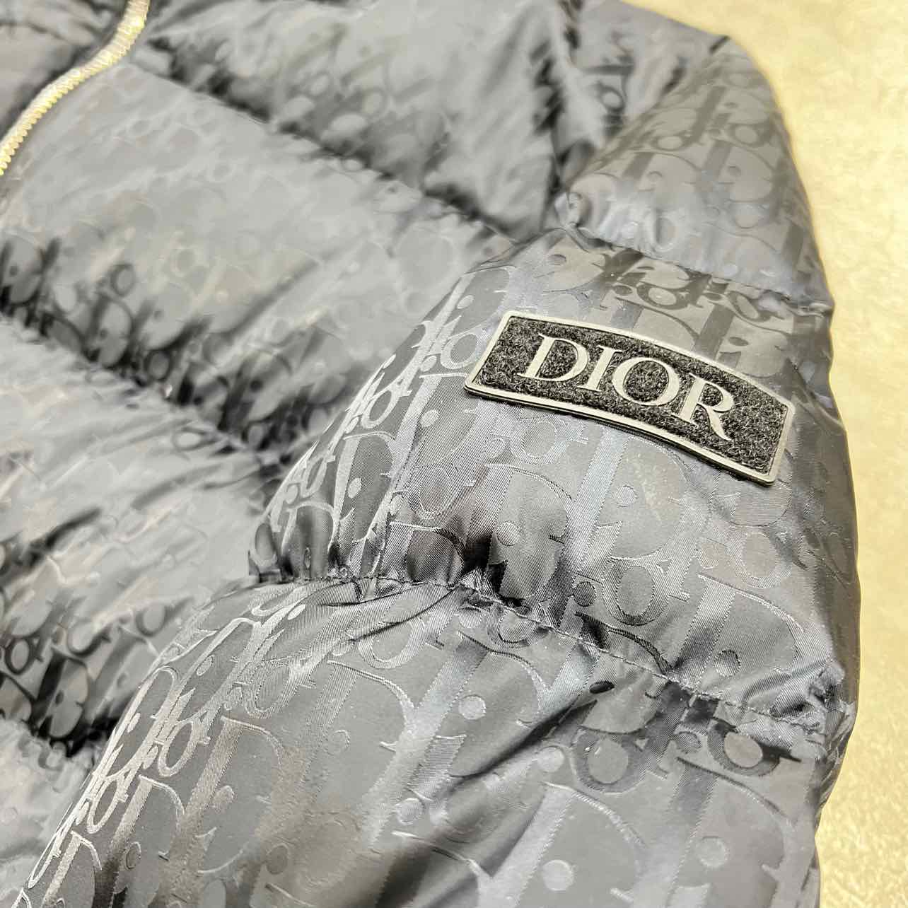 Dior Jacket &quot;OBLIQUE DOWN JACKET&quot; Black Used Size 56