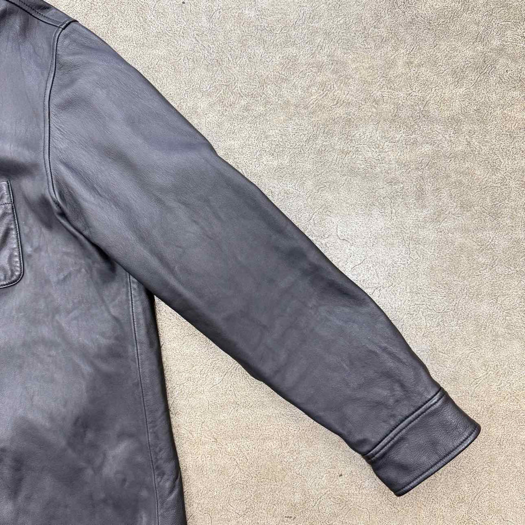 Supreme Button Up "LEATHER" Black Used Size L