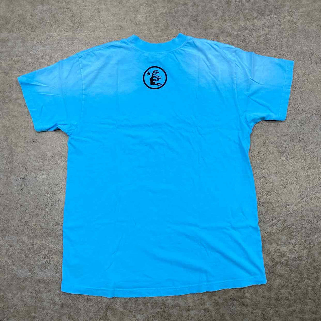 Hellstar T-Shirt "BOX LOGO" Blue New Size L