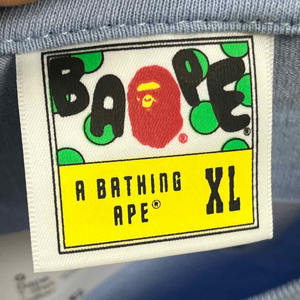 Bape T-Shirt "COLLEGE LOGO" Blue New Size XL