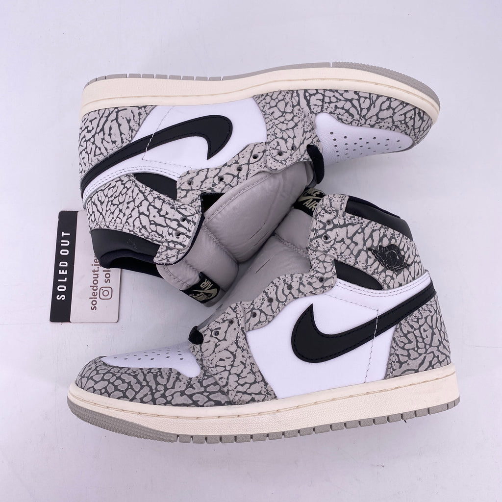 Air Jordan (GS) 1 Retro High OG "White Cement" 2023 New Size 5.5