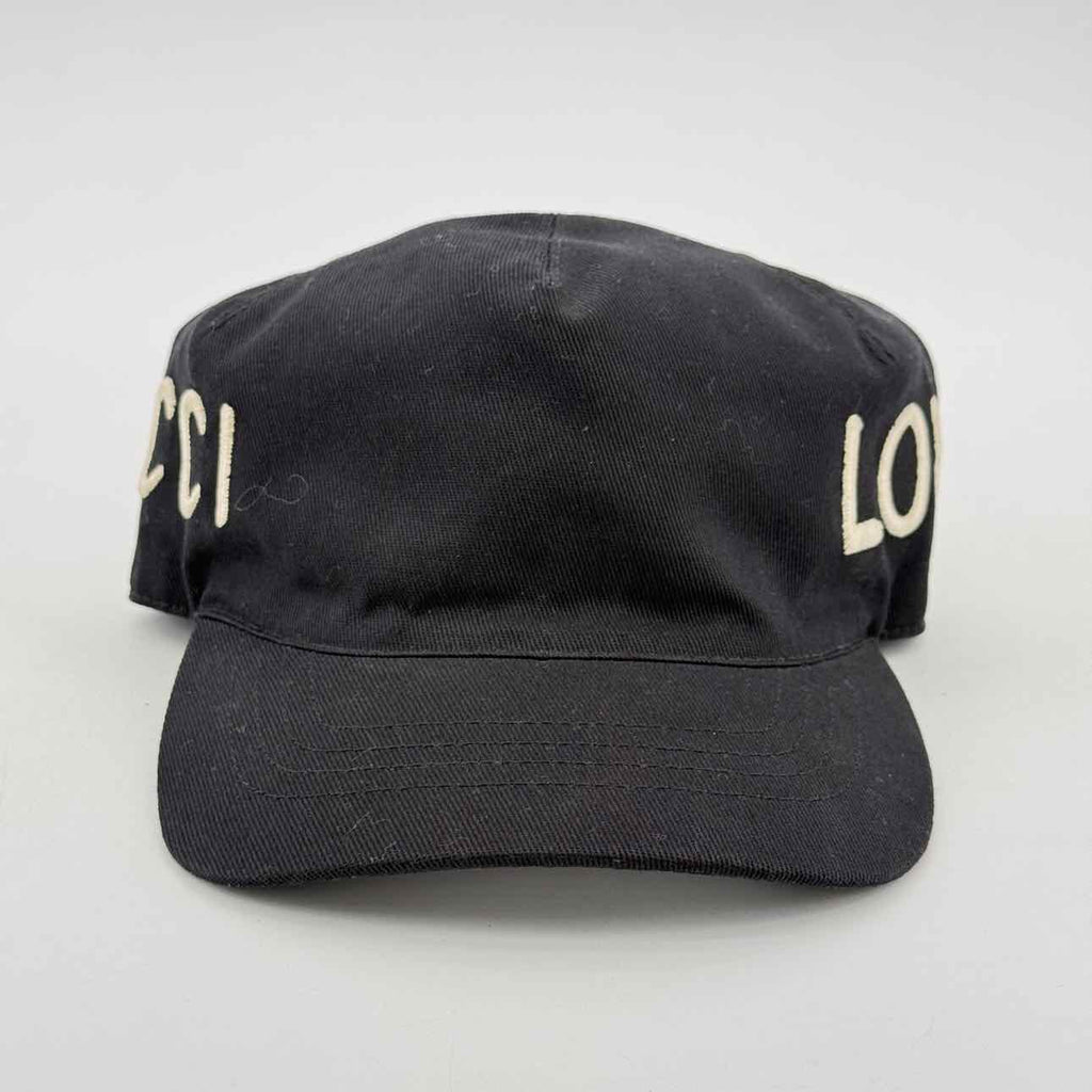 Gucci Strapback "LOVED" Used Black Size XL