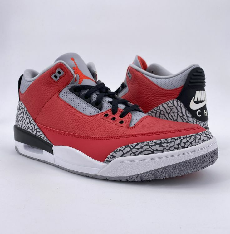 Air Jordan 3 Retro &quot;Fire Red Cement Chi&quot; 2020 New (Cond) Size 14