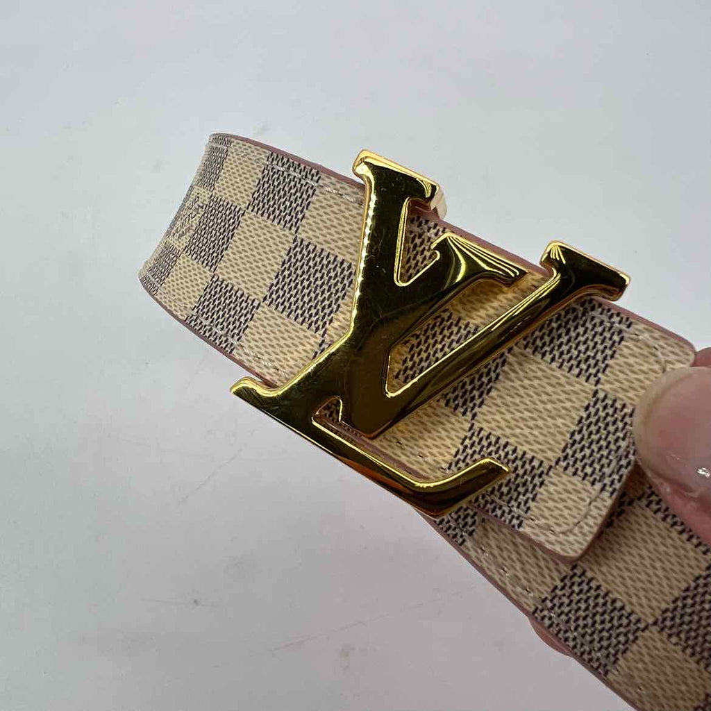 Louis Vuitton Belt "INITIALES" Used Cream Size 36W